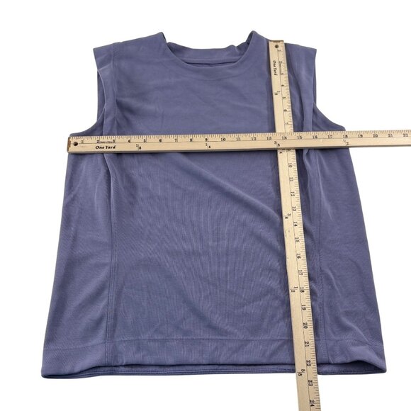 Athleta Sleeveless Lavender Tee Size Small Loose Fit Knit - Picture 3 of 4